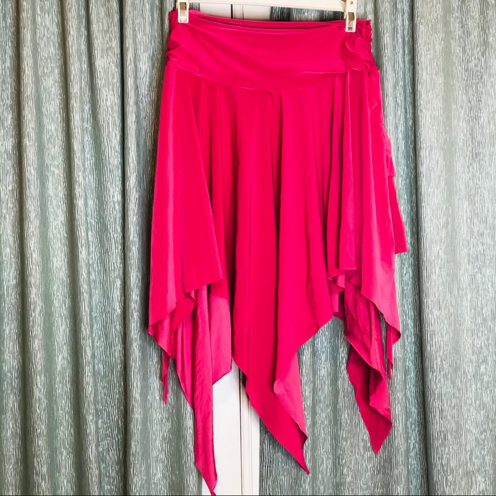 *Bundle 4/$20* GoJane Fuchsia Pink Asymmetrical Skirt Juniors L